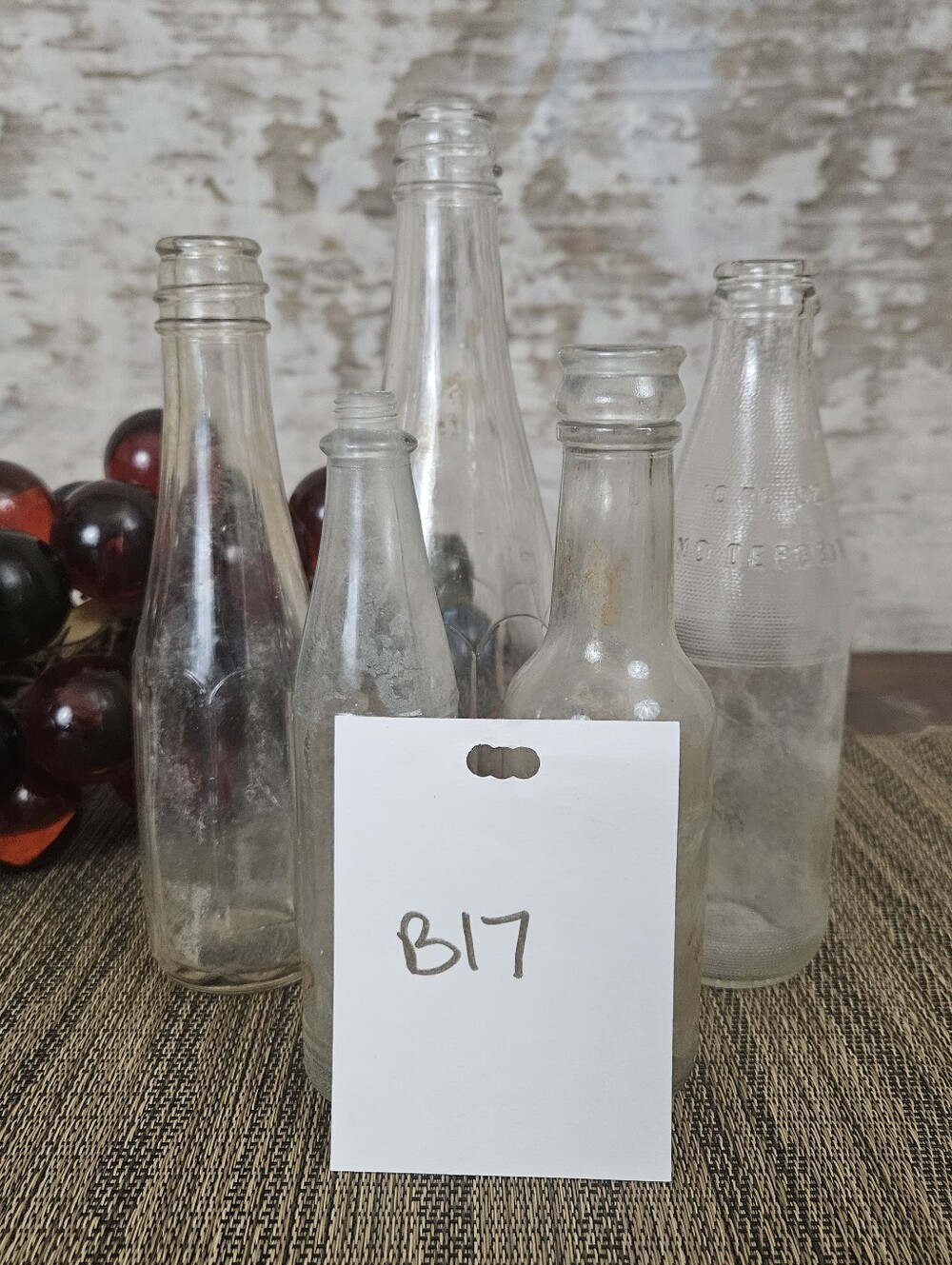 Vintage Glass Jars Found Object Nevada Mining VTG Decor Heinz Anchor - Picture 15 of 15